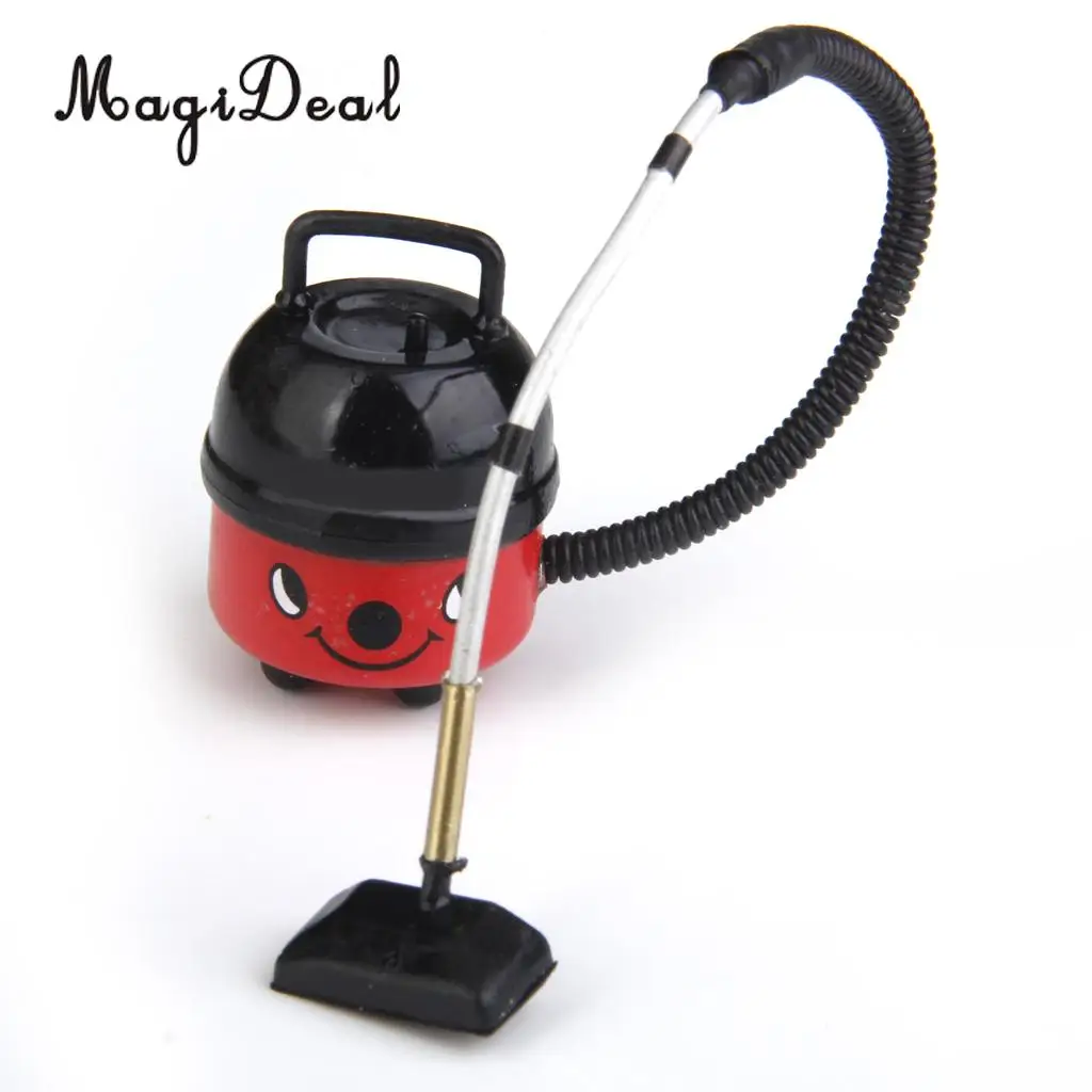 MagiDeal 1Pc Plastic Cute Vacuum Cleaner Dollhouse Miniature 1/12 for Bathroom Living Room Bedroom Kids Role Play Furniture Toy