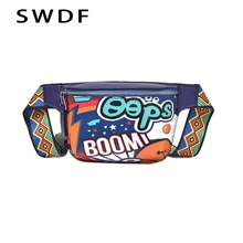 SWDF Новые Карманы Женская Молодежная дизайнерская мода хип хоп Модные Карманы диагональный крест грудь маленькая граффити маленькая сумка