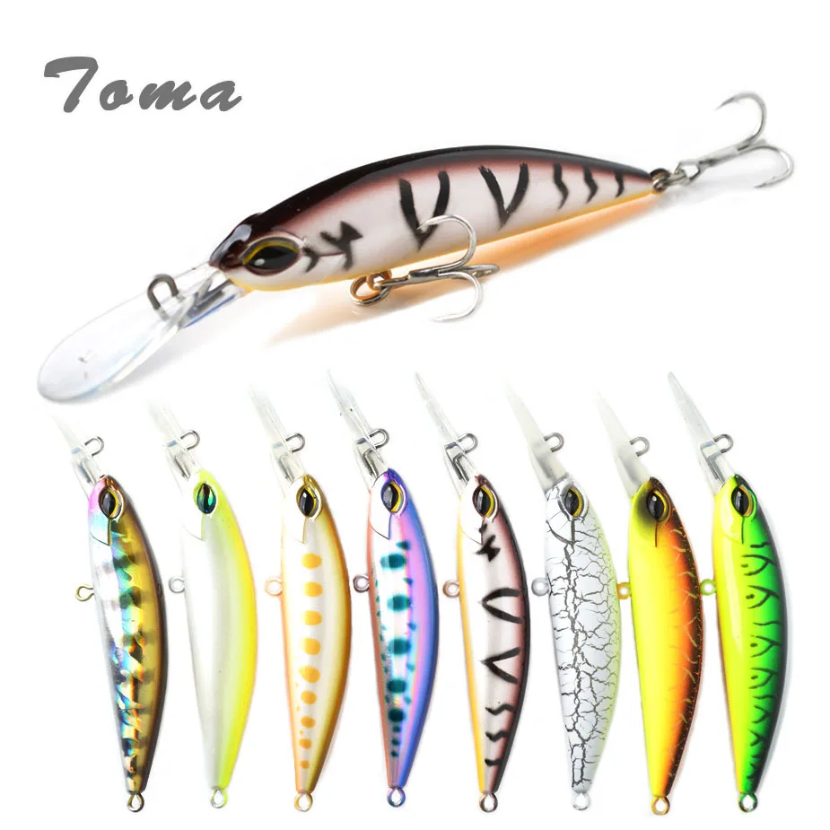 

TOMA New Arrival 70S Fishing Lure 70mm 14g Sinking Minnow Wobbler Hard Lure Bass Pike peche isca artificial Bait Tackle