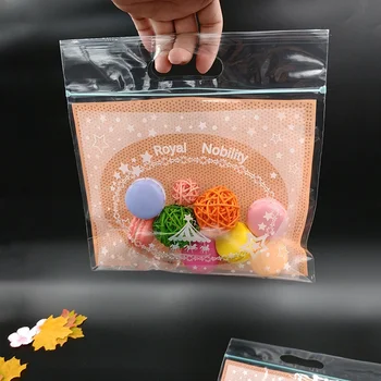 

Ferimo 100pcs Orange portable PP color printing Ziplock bag candy dry food gift packing storage bags