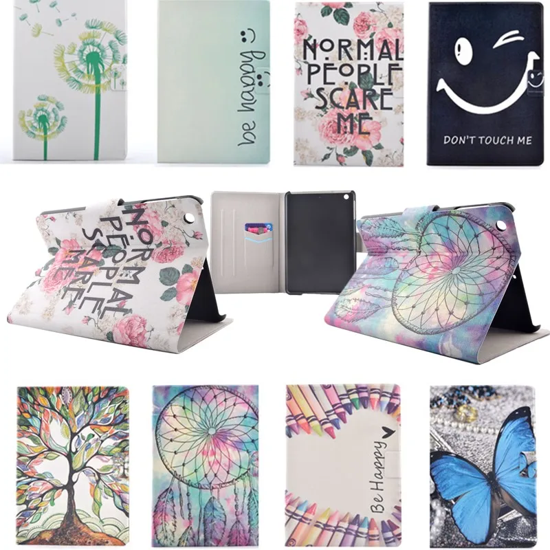 

Newest Pastoral Flower Keep Calm Stripes Flip Stand Book Leather Cases Smart Cover For Apple ipad mini1/2 mini3 Retina ipad Bags