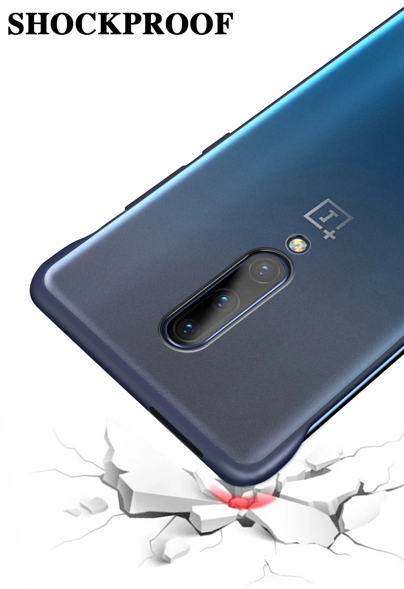 Для Oneplus 7 Pro Чехол безрамный Бампер Ультра тонкая прозрачная задняя крышка для Oneplus 7 Pro Телефон с противоударной защитой чехол