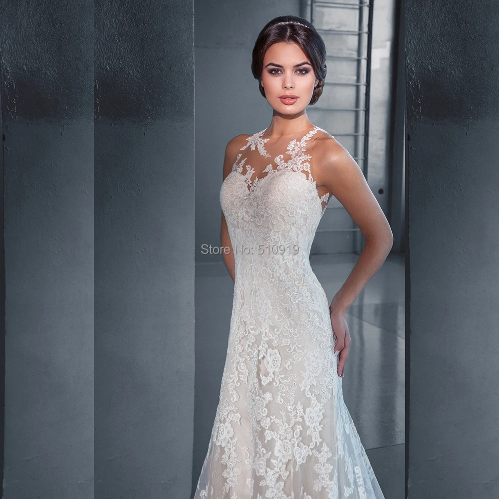 skin tight lace wedding dress