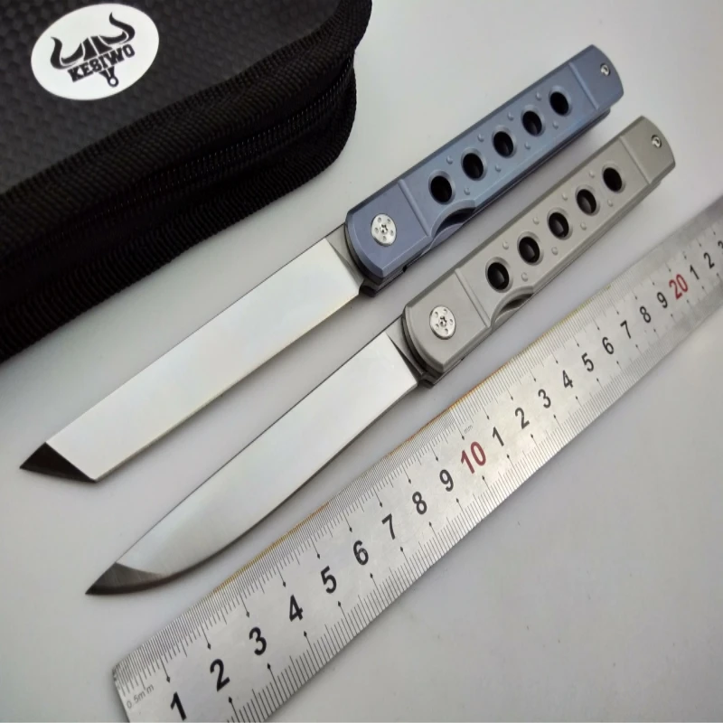 Esiwo складной нож D2 лезвие титановая ручка карманные ножи для выживания кемпинга охотничьи ножи Флиппер спасательные рыболовные портативные EDC ножи