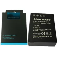 SOULMATE NP-W126 NPW126 lithium batteries NP-W126 For Fujifilm HS30EXR HS33 X-Pro1 X-E1 X-M1 X-A1 X-T1 Digital Camera Battery