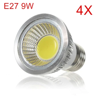 

High quality COB LED lamp AC 220V / 110V E27 LED Bulb light 9W High Luminous Spotlight E27 LED Sport light Ceiling light 4PCS