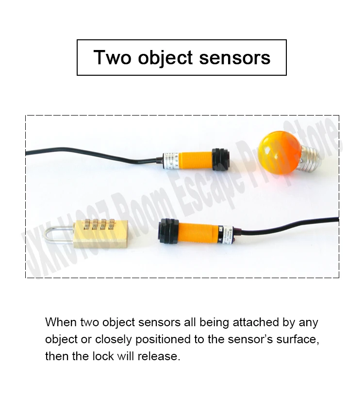 Реквизит побег из комнаты поставить любой объект на сенсорный датчик Takagism реальный объект жизни близко к двум датчикам в то же время, чтобы