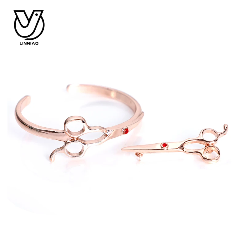 Fashion Women Bracelets & Bangles For Professional Hairdresser Designer Women Scissor Shape Bracelets Fashion Women Bracelets & Bangles For Professional Hairdresser Designer Women Scissor Shape Bracelets
