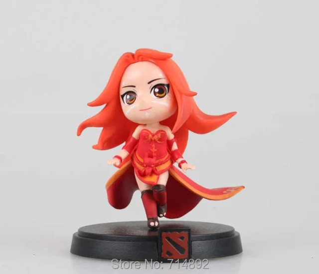 DOTA 2 Lina игрушка Dota2 герои lina ПВХ Q версия Фигурки 4 "Бесплатная доставка|dota 2|pvc
