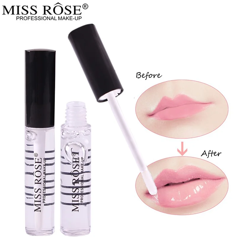 MISS ROSE прозрачный бальзам для губ масло натуральный увлажняющий длительный объем