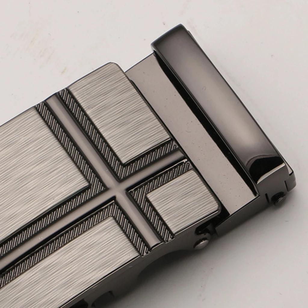 Metal Automatic Slide Buckle Replacement Ratchet Belt Buckle Formal Business Belt Accessories for Men