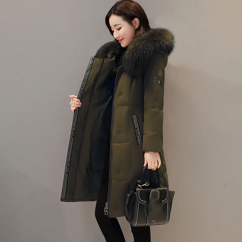 high quality women Thick Slim Winter White duck down coats Women Down jacket Fashion temperament Hooded Female Down jacket