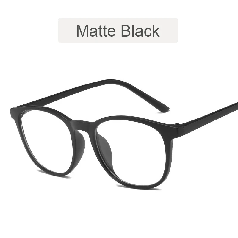 KOTTDO, Ретро стиль, пластиковые круглые очки, оправа для женщин, компьютер, очки для чтения, оправа для мужчин, очки для студентов, оправа для очков - Цвет оправы: matte black