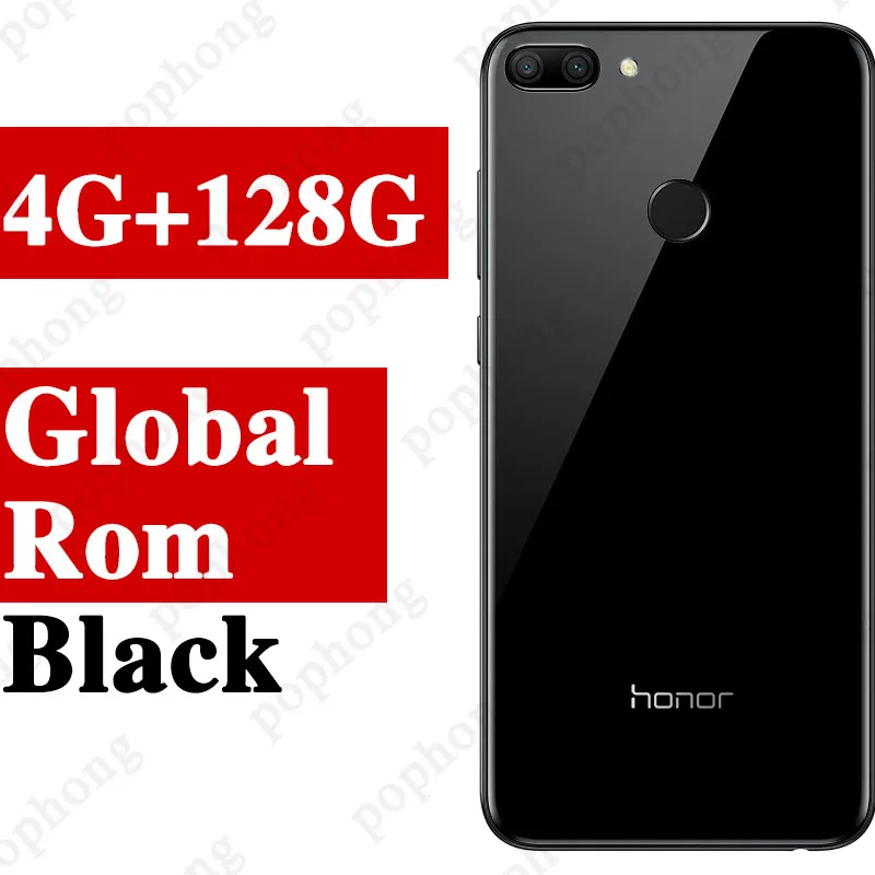 Глобальная прошивка HONOR 9i HONOR 9N 4 Гб 128 ГБ Android 8,0 Восьмиядерный мобильный телефон Kirin 659 2280x1080 FHD+ отпечаток пальца 16,0 Мп - Цвет: 4G 128G Black