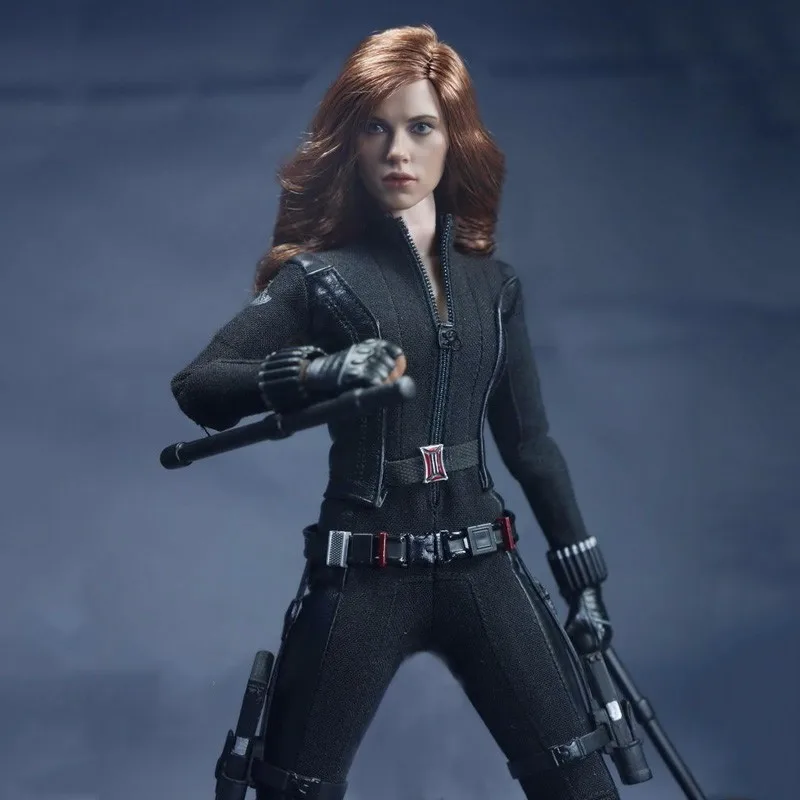 Custom SO-Toys SO-T01/SO-T03 1/6 Scarlett Johansson Black Widow Battle suit Clothes Set For 12 inches PH Doll Body Figure