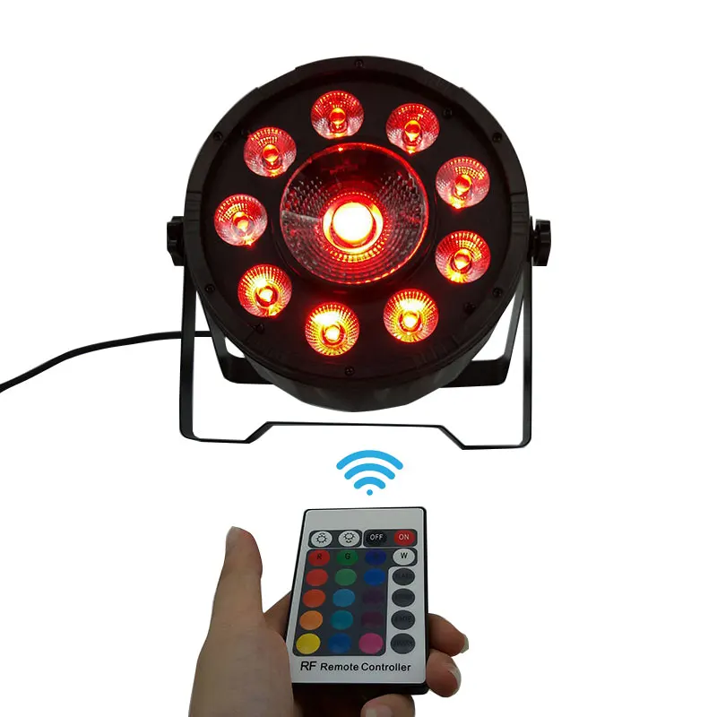 Wireless Remote Control DJ LED 9x10W+30W RGB 3IN1 LED DJ Wash Lighting For Disco DJ Christmas Party Free Shipping