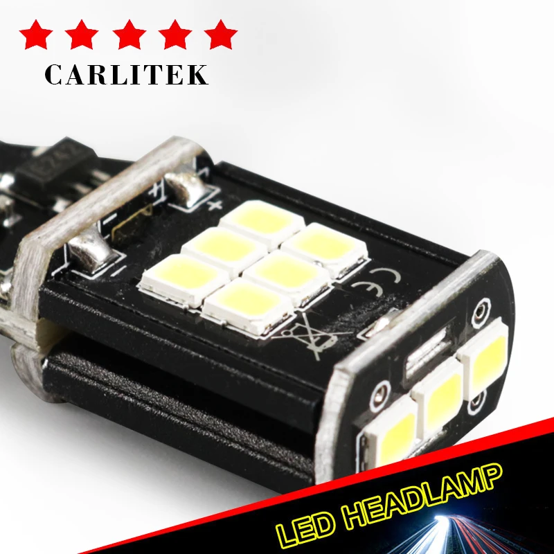 2 шт. супер яркий белый 7 5 Вт 2835SMD Автомобильный светодиодный светильник T15 W16W
