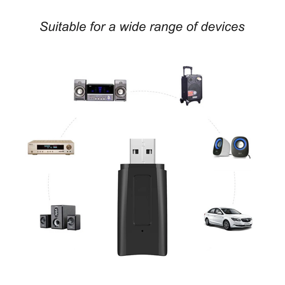 JINSERTA Автомобильный USB Bluetooth 5,0 аудио приемник Plug and Play 3,5 мм AUX аудио адаптер Автомобильный Mp3 плеер для автомобиля ТВ динамик