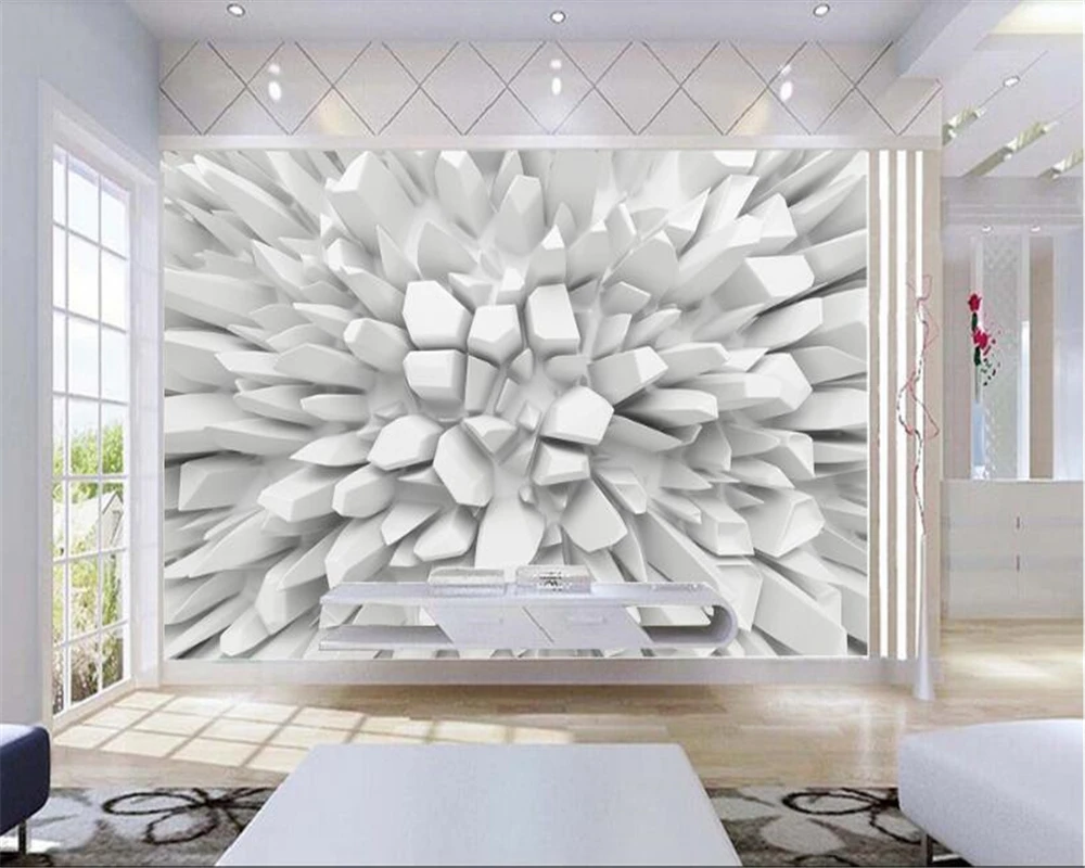 Beibehang Papel De Parede Bianco 3D Geometrica Radiance Sfondo Di Pietra Muro Di Carta Da Parati Hudas Bellezza Papier Peint Duvar Kagit