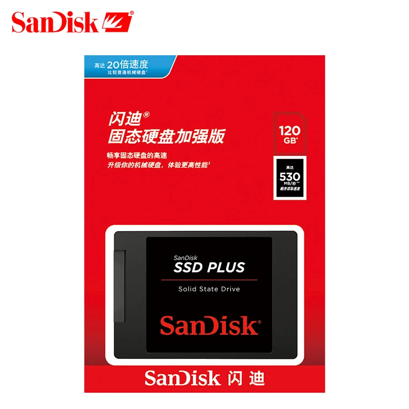 Sandisk SSD Plus Внутренний твердотельный жесткий диск SATA III 2," 120 ГБ 240 ГБ 480 ГБ ноутбук твердотельный диск SSD 1 ТБ