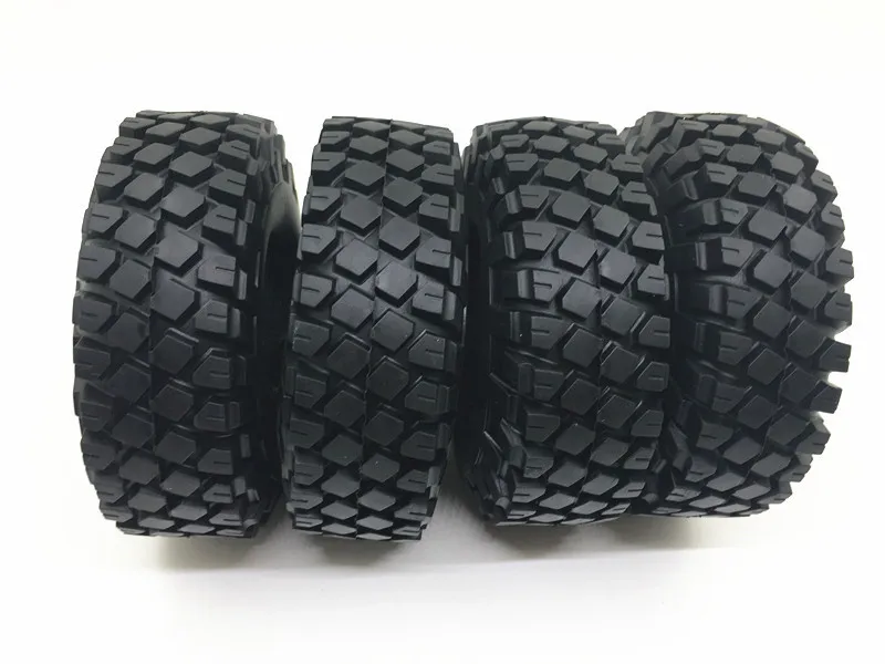 114 мм 1," резиновые камни шины/колеса шины для 1,9 дюймов 1:10 RC Рок Гусеничный колеса SCX10 D90 черный