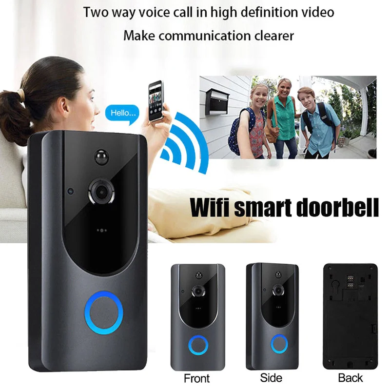 

Wireless Video Doorbell WIFI Remote Intercom Detection 1080P HD Night Vision LCC77