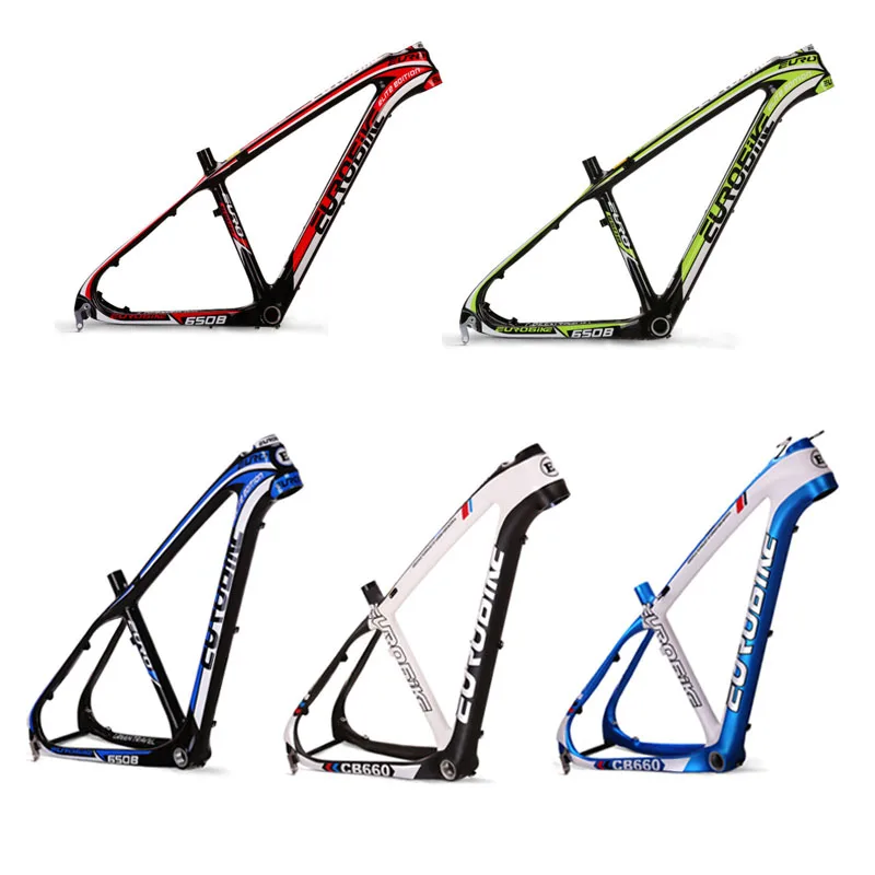 Cheap Ultra-light Carbon Fiber Frame Mountian Bike Disc Brake Tapered Tube 27.5inch Wheel 16.5inch Frames MTB Bicycle Part Accessories 0