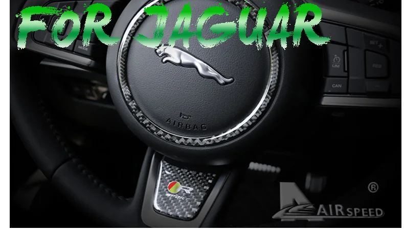 Carbon Fiber Car Steering Wheel Stickers Decals Emblem Decoration Accessories for Jaguar XFL F-PACE XE XEL Car Styling (1)