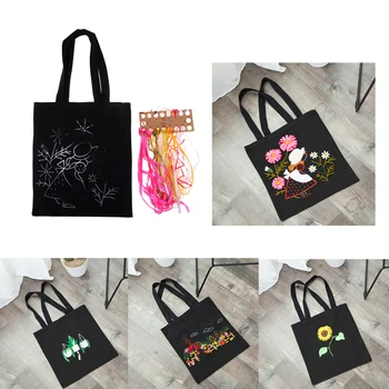 

DIY Embroidery Cross Stitch Kit Canvas Tote Bag Handbag Handmade DIY Needlework