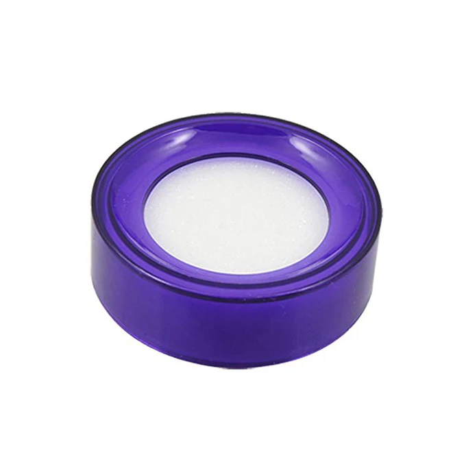 

Purple Plastic Round Case White Sponge Finger Wet Money Cashier