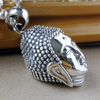 

BOCAI925 sterling silver Shakya Mani Buddha head pendant retro special