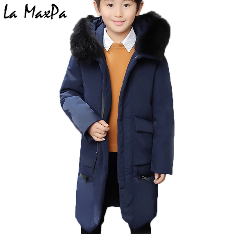 

-30 degree Children's Winter Jackets for Boys Snowsuit Duck Down Kids Windbreaker Parka Warm Thick Coat Zip Teenager Outwear