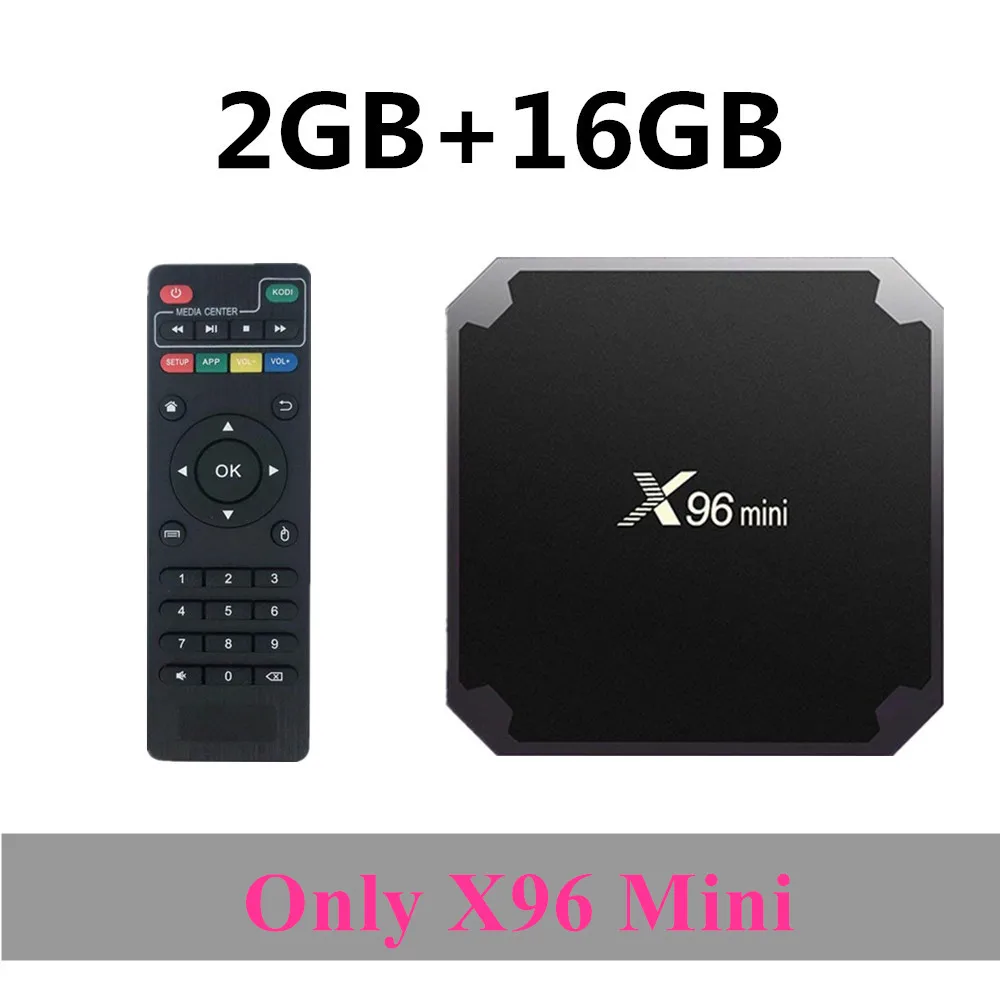 X96 Мини ТВ приставка android 7,1 2 Гб 16 Гб Amlogic S905W четырехъядерный WiFi медиаплеер 1 ГБ 8 ГБ X96mini Смарт ТВ приставка - Цвет: 16G X96 MINI