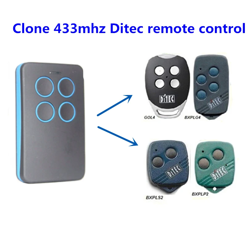 

DITEC Hand Transmitter gol4 433,92 MHz NEW 4 Command Radio Transmitter Remote Control