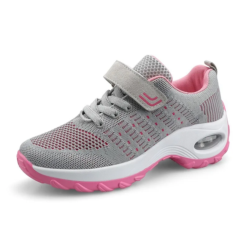 Женская обувь для бега; женские летние дышащие кроссовки с амортизацией; женская спортивная обувь для бега; кроссовки с воздушной подошвой; Zapatos De Mujer - Цвет: grey sneakers