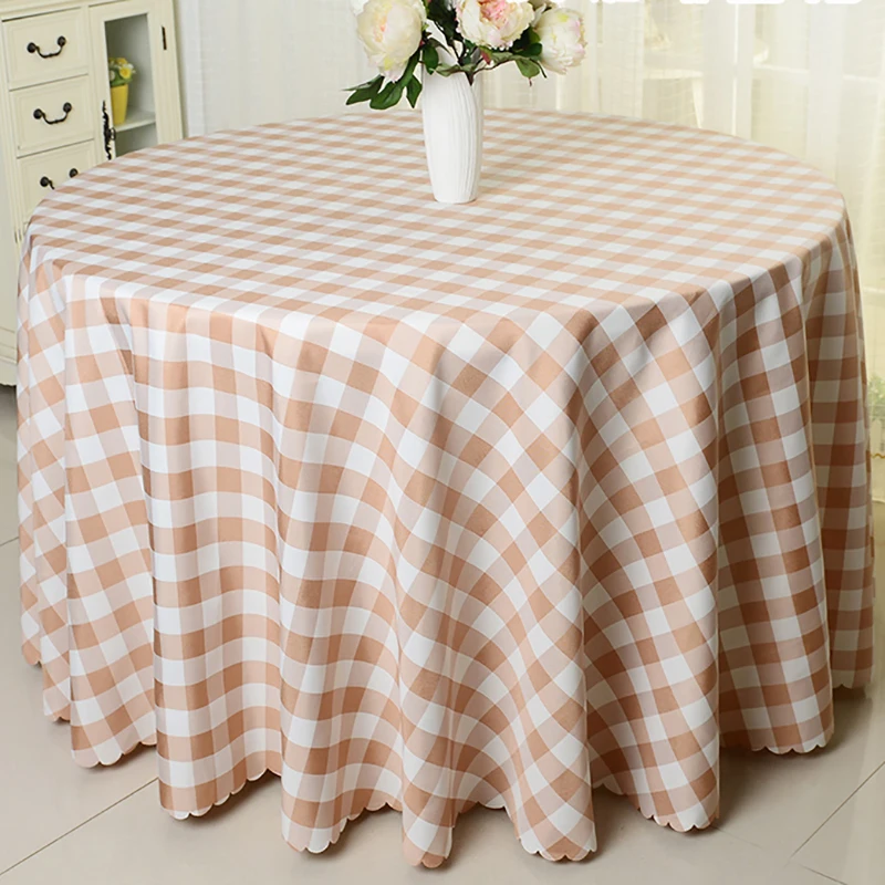 Round Tablecloths Plaid Table Cloth Picnic Wedding Hotel Cloths Fresh