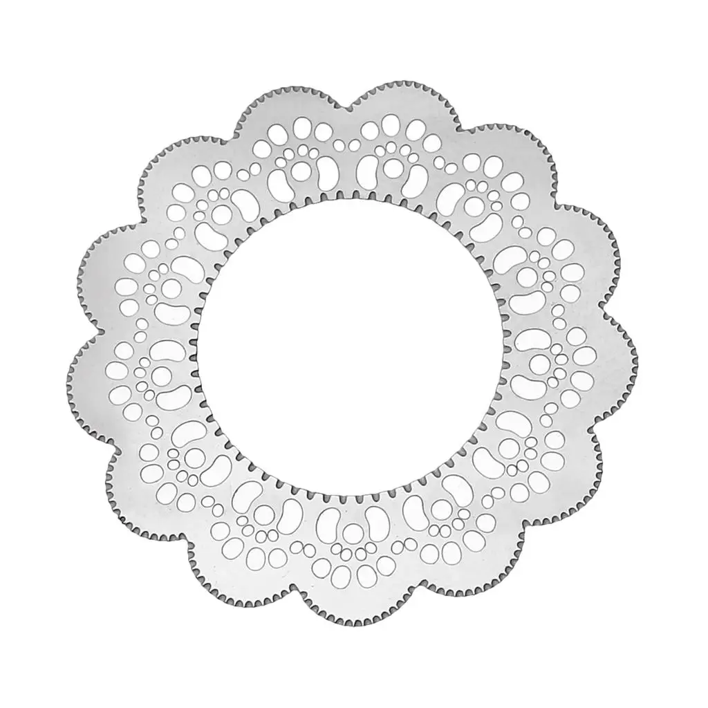 

DoreenBeads Stainless Steel Embellishments Findings Round dull silver color Flower Hollow 30mm x 30mm ,Thickness:0.3mm,20 PCs