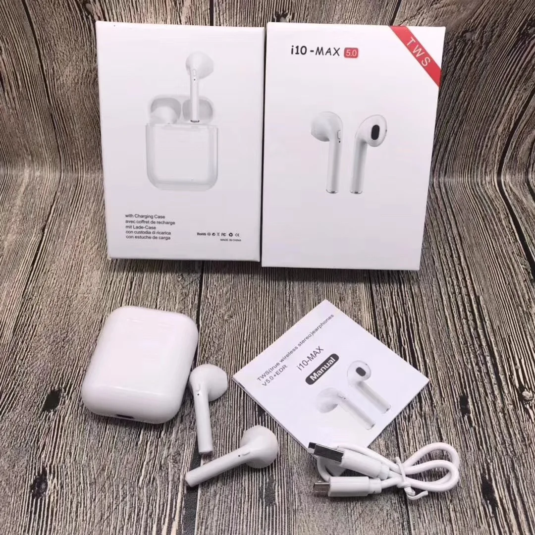 

TWS headphones Wireless Bluetooth Earphones sports Earbuds with Charger Box for iPhone samsung Andorid phone I10 max Headset