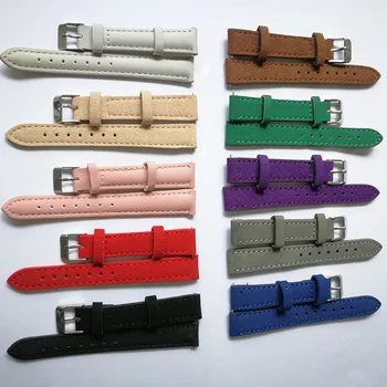

Top Sell Watch Band Strap Women Wristwatch Suede Leather Strap 16mm Buckle Casual Replacement Watchband For Female Classic Black