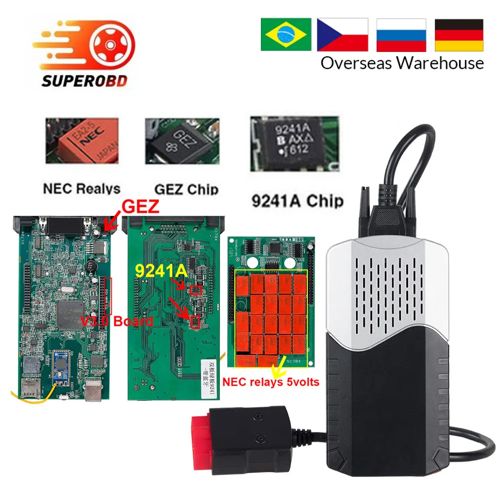 

CDP TCS CDP pro Bluetooth 2016.R1/2015.R3 keygen V3.0 NEC 9241A chip obd2 scanner car truck diagnostic tool as multidiag pro