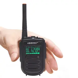 Abbree A-168 Портативный мини портативной рации с Скрытая Дисплей 128 Каналы UHF 400-470 мГц USB Зарядное устройство Хэм CB двухстороннее радио