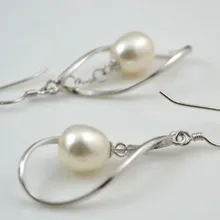 Модные натуральные настоящие жемчужные серьги из пресной воды, серьги-капли, ювелирные изделия для девочек, Женские Ювелирные изделия
