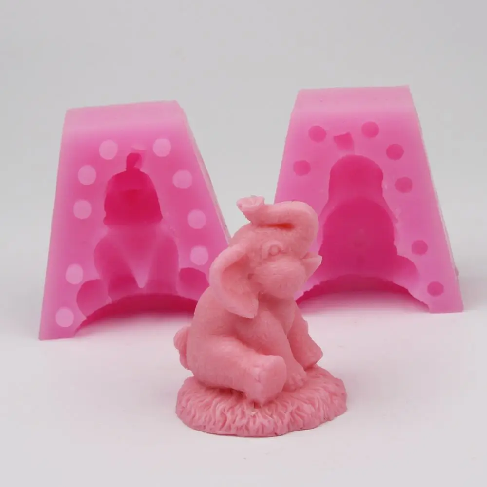 

WG004 Elephant 3D Mold Cake Tools Silicone Soap Molds