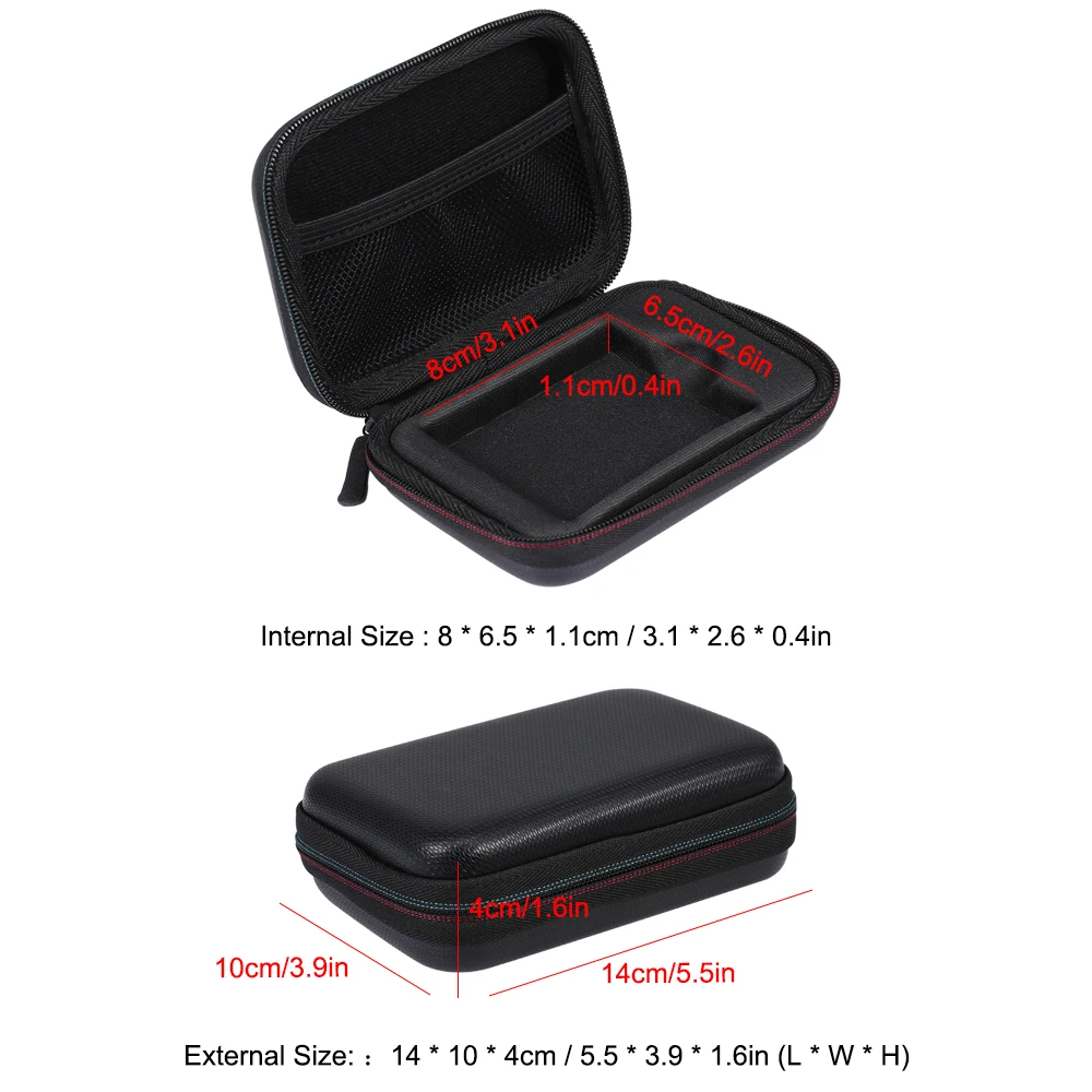 Чехол для переноски жесткого диска, переносная сумка для хранения EVA, ударопрочный жесткий чехол SSD+ синий силиконовый защитный чехол