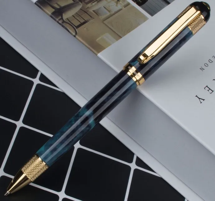Роскошная Высококачественная школьная Тяжелая Шариковая ручка для письма бизнес офисная средняя шариковая ручка новинка - Цвет: H