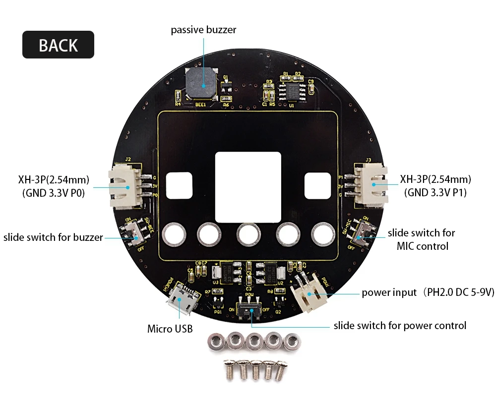 Keyestudio 6812 полноцветный RGB светодиодный кольцевой щит для Micro: bit|Интегральные