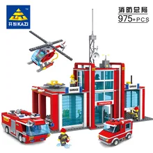 Super Large Fire Station 774 Pcs Building Blocks Helicopter Educational Kazi Bricks Toy Blocks Compatible with legos City Fire