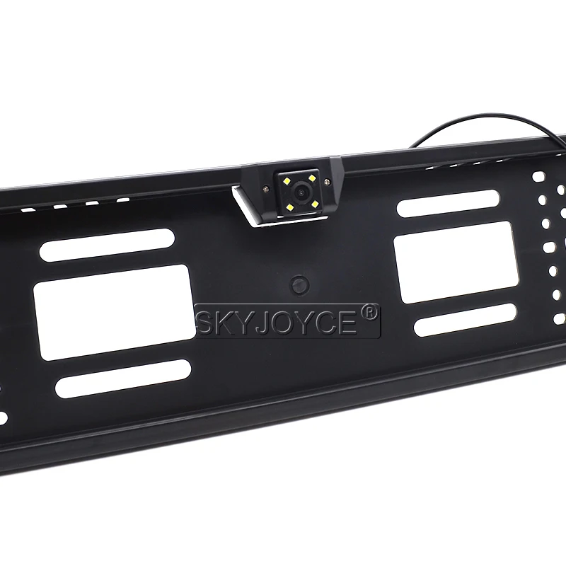 SKYJOYCE European License Plate Frame Car Rear View Camera Light LED 170 degrees Waterproof Night Vision Reverse Backup Camera (7)