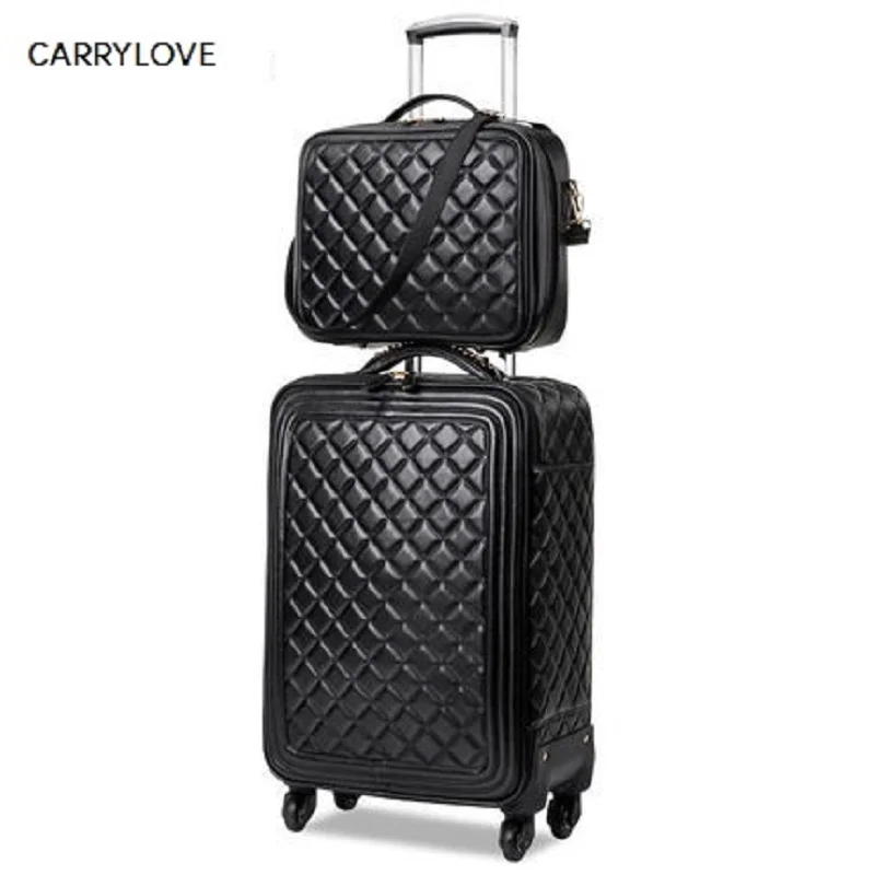 Travel tale высокого качества Модные 16/20/24 размер 100% ПУ прокатки Чемодан Spinner бренд дорожного чемодана