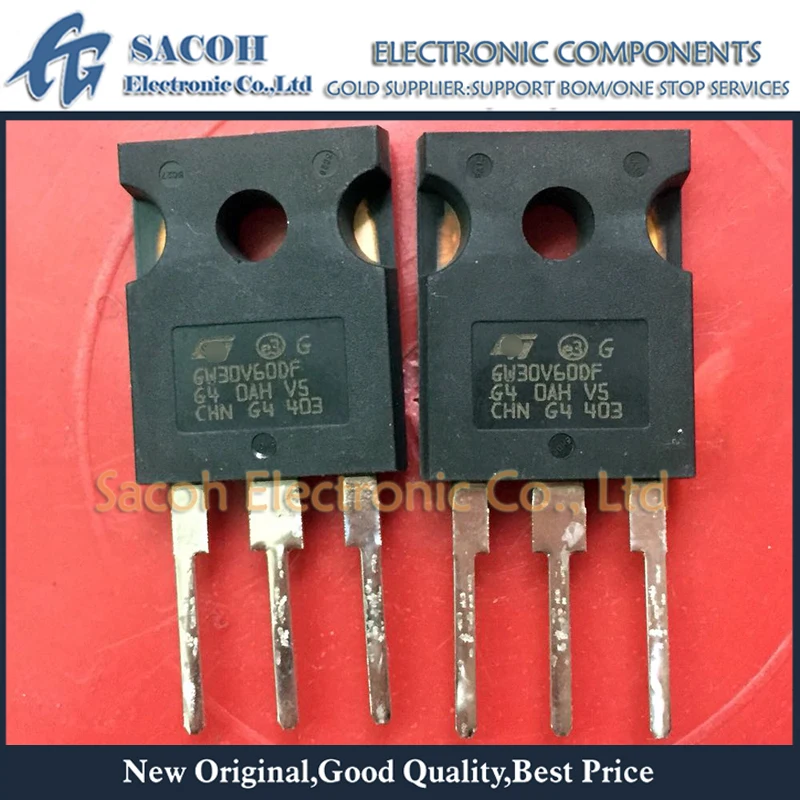 Transistor IGBT de potencia, nuevo y Original, 5 unids/lote STGW30V60DF